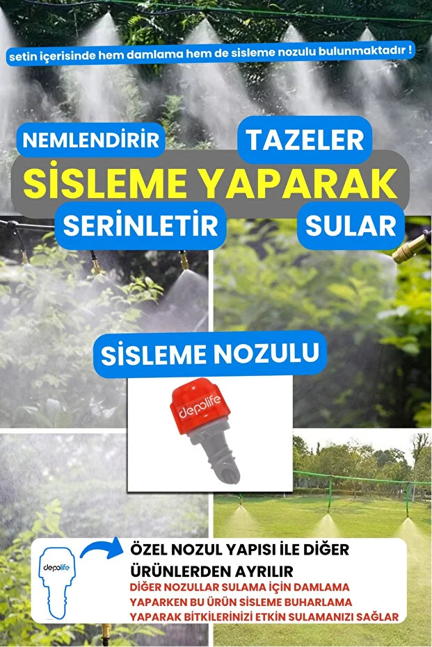 Wi-fi Uzaktan Kumandalı Bahçe Sera Tarla Saksı Sulama Nemlendirme Buharlama Sisleme Damlatma Sistemi